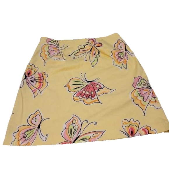 Talbots Dresses & Skirts - Talbots Petite size 10P butterfly print in the color yellow straight skirt